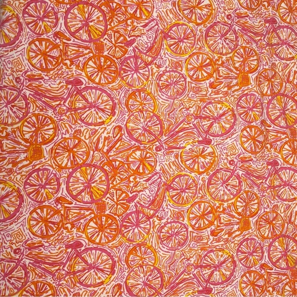 Lilly Pulitzer Petula Strapless Mini Dress or Skirt Ten Speed Bike Print Pink XS - Picture 4 of 9